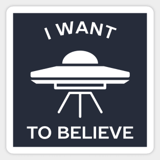 I want to believe in aliens t-shirt Sticker